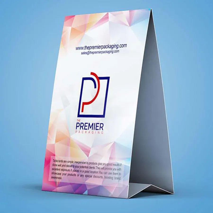 blank table tents