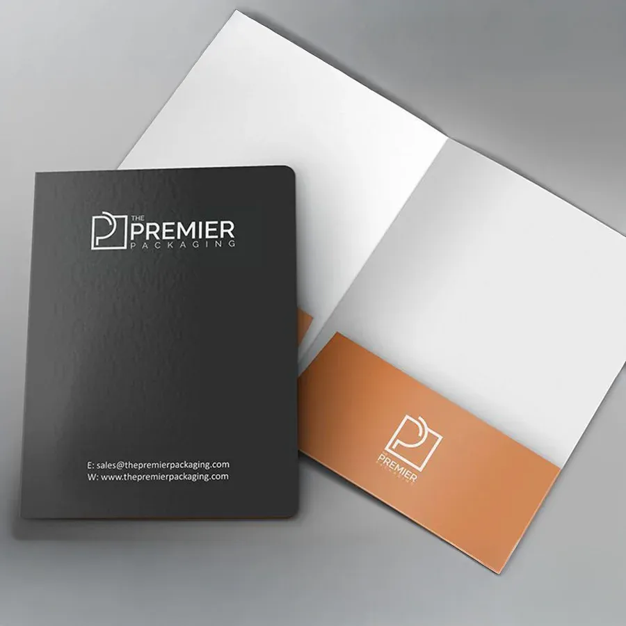 custom embossed presentation folders