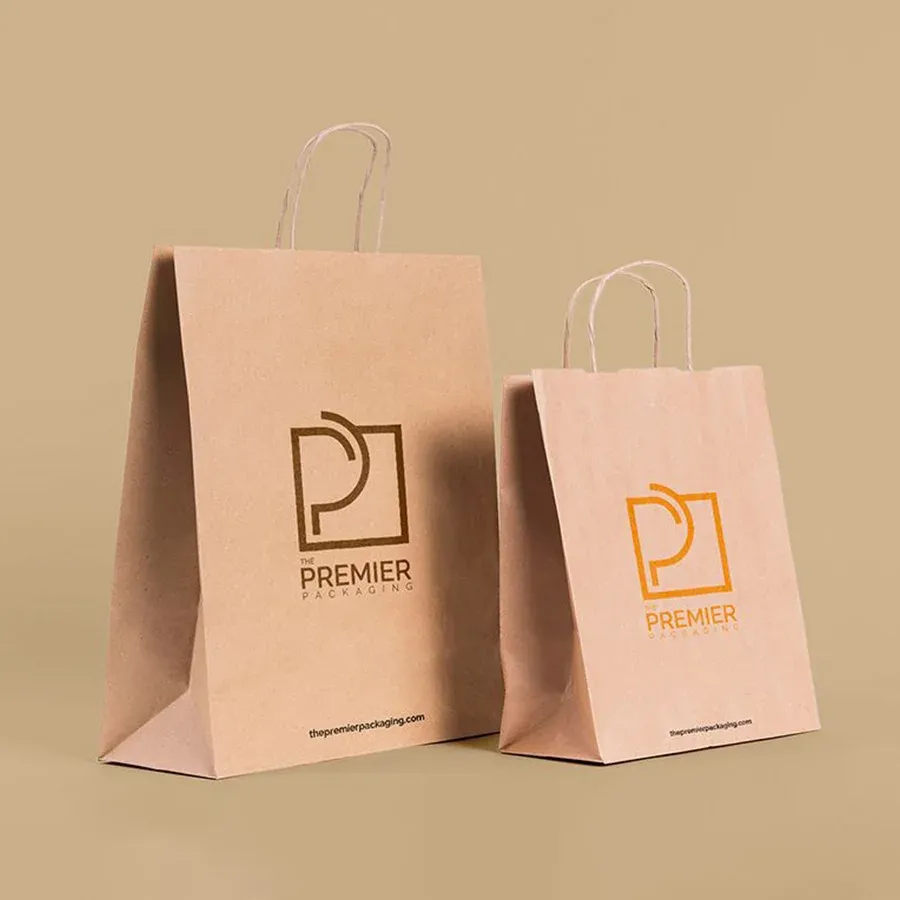 green paper bags